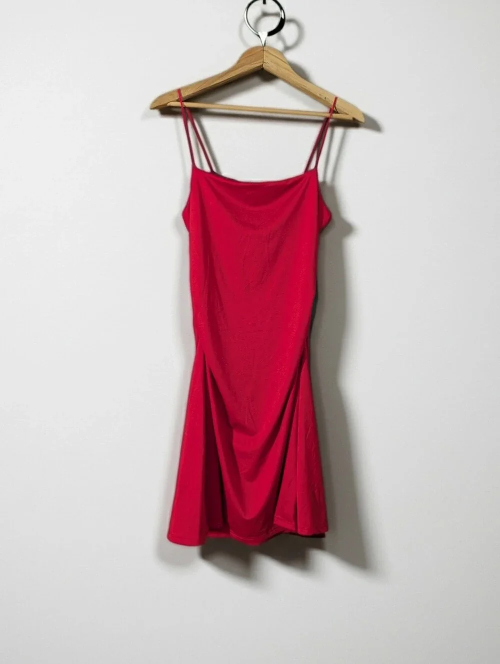 h&m red short dress Ladies - Red Draped Slip Dress - Size: M